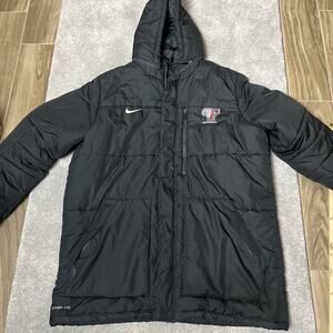 Nike Alliance II Parka Mens 2XL Black Coat Storm Fit 658081 Puffer Football